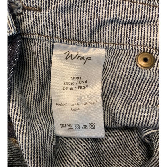 WRAP LONDON Overalls Black Denim Cotton Raw Hem Skinny Leg Women’s Size 6 - Picture 7 of 11